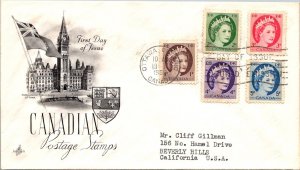 Canada 1961 FDC - Canadian Postage Stamps - Ottawa, Ontario - J3865