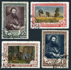 Russia 1230-1233,CTO.Michel 1220-1223. Ivan I.Shishkin,painter.Bears.Fields,