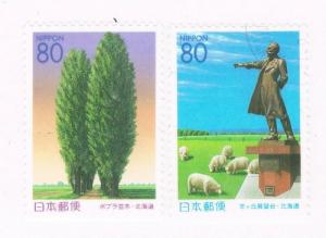 Japan Prefecture Used Set Z513-14 Statue (JZ216)