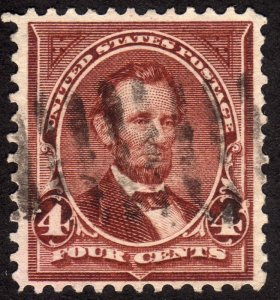 1898, US 4c, Abraham Lincoln, Used, Sc 280