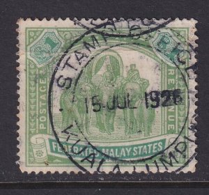 Malaya - Federated States, Scott 14 (SG 23), used revenue cancel (crease)