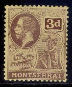 MONTSERRAT GV SG53, 3d purple/yellow, M MINT.