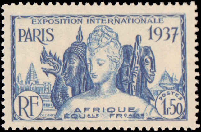 French Equatorial Africa #27-32, Complete Set(6), 1937, Expositions, Hinged