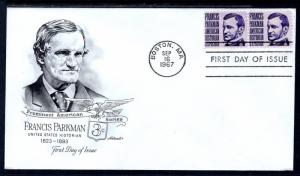 US 1281 Francis Parkman Artmaster U/A FDC