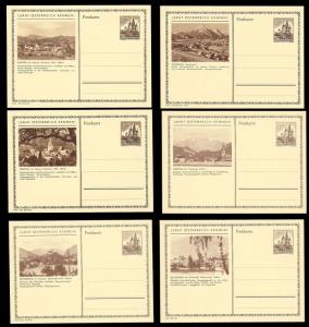 AUSTRIA (120) Scenery View Brown 1 Shilling Postal Cards c1950s ALL MINT UNUSED