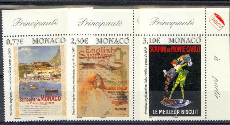 Monaco Scott 2381-3 Mint NH (Catalog Value $19.00)