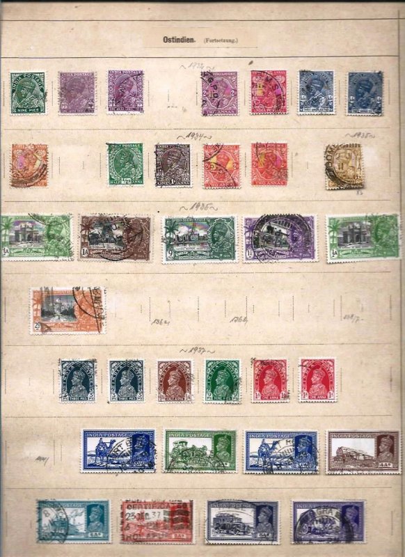 India  /  Ceylon / Philippines   old big  lot   used