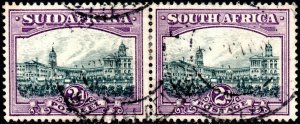 1931 South Africa Sg 44 2d slate-grey and violet Fine Used Pair