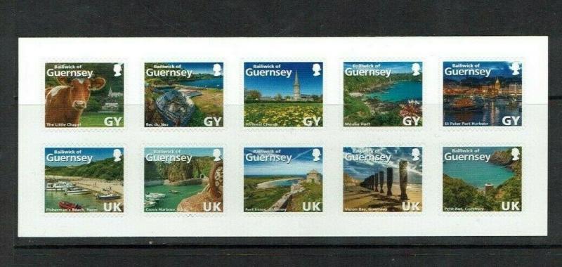 Guernsey: 2014 'Love the Bailiwick' self-adhesive sheetlet,   MNH set  