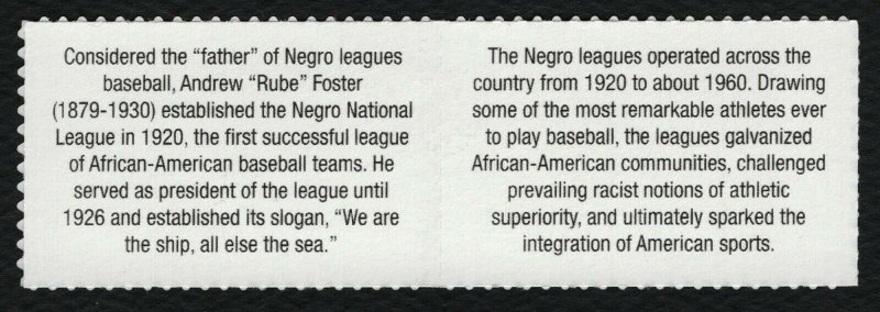 #4466a 44c Negro Leagues Baseball, Se-Tenant Strip, Mint **ANY 5=FREE SHIPPING**