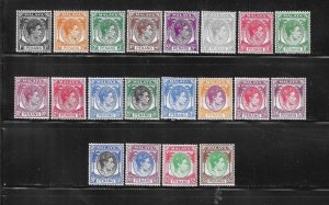 MALAYA-PENANG- SCOTT #3-22 1949-52 GEORGE VI SET- MINT NEVER HINGED