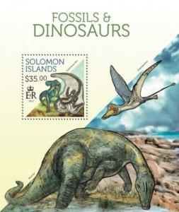 Dinosaurs Fossils Dinosaurier Prehistoric Animals Solomon Islands MNH stamp set