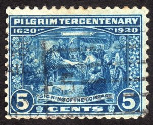 1920, US 5c, Pilgrim Tercentenary, Used, Sc #550