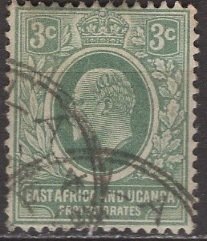 Kenya Uganda & Tanzania; 1921: Sc. # 2: Used Single Stamp