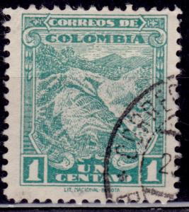 Colombia, 1932, Emerald Mine, 1c, Scott# 411, used