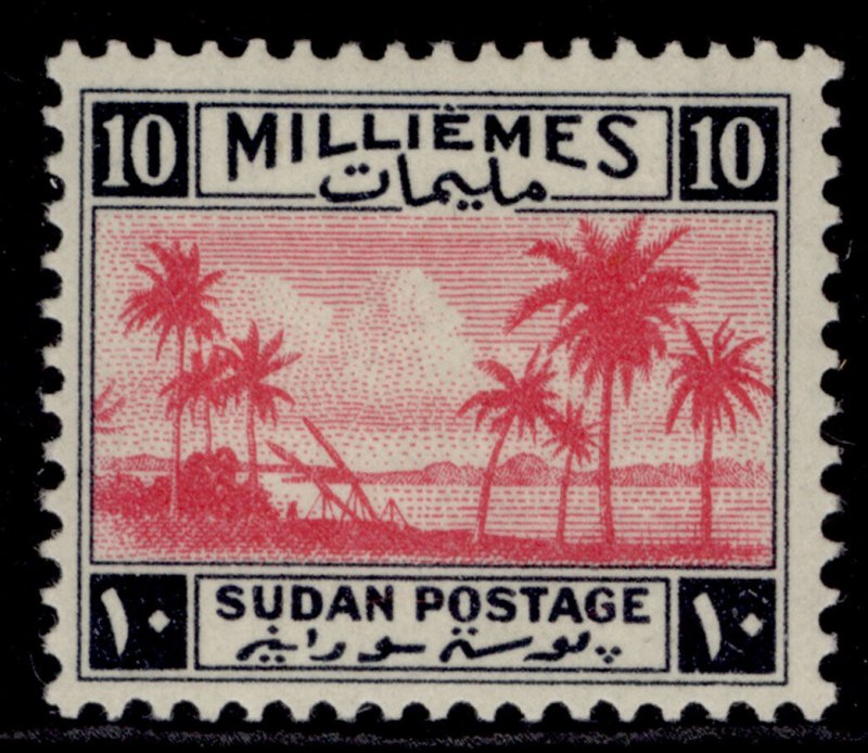 SUDAN GVI SG86, 10m carmine & black, M MINT. Cat £22.