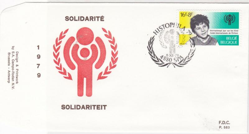 Belgium F.D.C stamps cover 1979 Inter. Anniv. of Children Solidarity ref R 16266