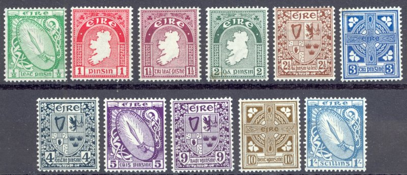 Ireland Sc# 65-76 (no 6p) MH 1922-1923 Definitives
