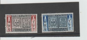 Trieste  Scott#  146-147  MH  (1952 Overprinted)