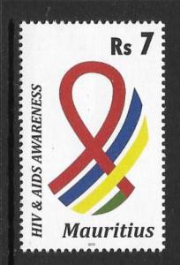 MAURITIUS SG1222 2011 HIV/AIDS AWARENESS MNH