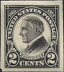 # 611 MINT HINGED BLACK WARREN G. HARDING