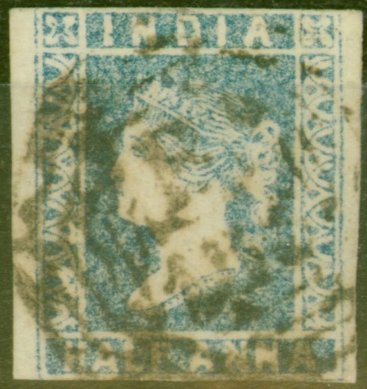 Malacca 1854 1/2a Blue of India SGZ1 Type A Cancel Fine Used Rare 