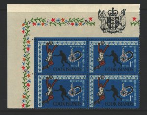 Cook Islands Sc#176 MNH Corner Block of 4