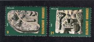 Greece 1982 Set of 2 Christmas, Scott 1444-1445 MNH, value = 50c