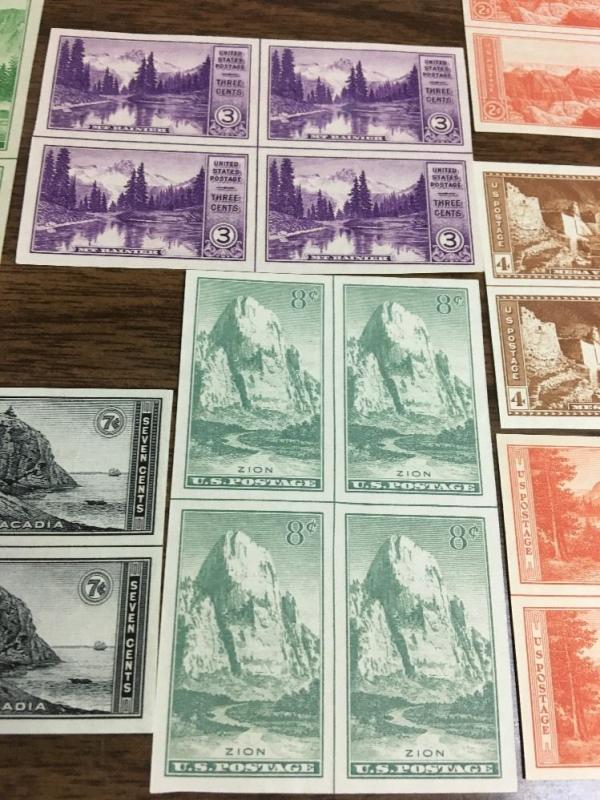 756-65 Farley Center Line Blocks. Superb Mint NH Catalogues $175.