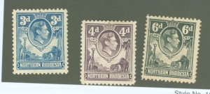 Northern Rhodesia #34/36/38  Multiple