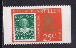 Netherlands Antilles #454a MNH 1980 Abdication Juliana  25c from booklet