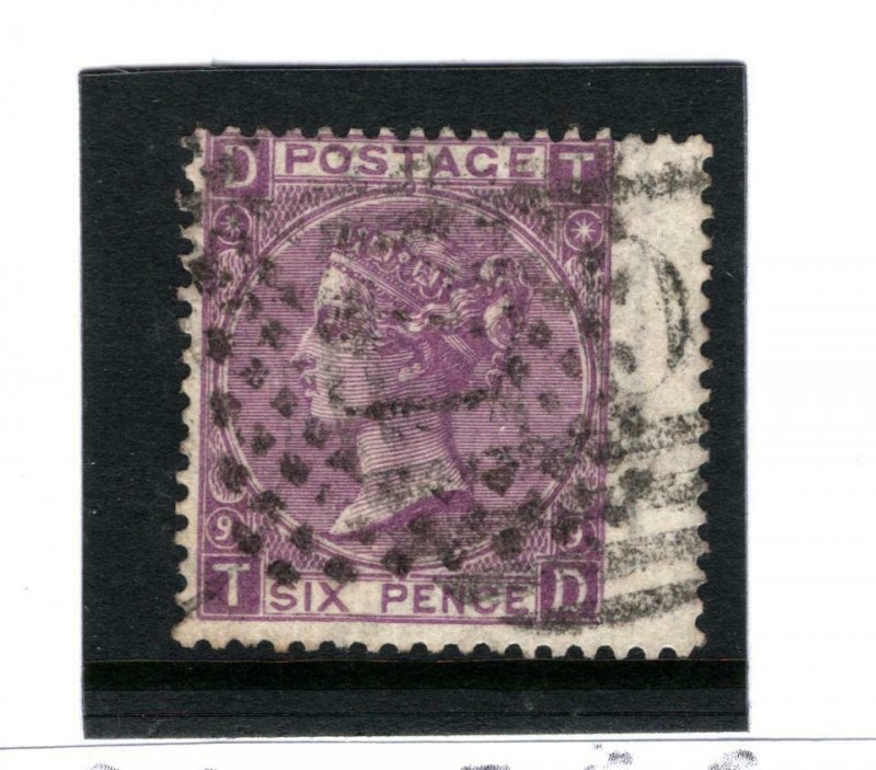 GB Used Abroad 6d Plate 9 SG.109 ITALY & British Numeral {samwells} 1206