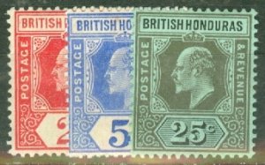 JS: British Honduras 62-8, 72-4 mint CV $90.50; scan shows only a few