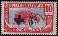 Middle Congo SG#20 Mint - 1916 10c.+5c.  - Leopard