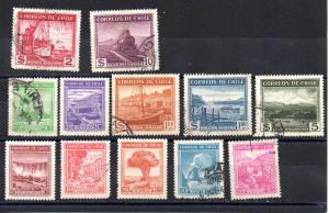 Chile 198-209 used