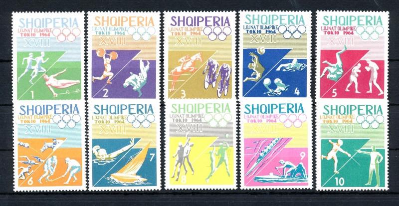 [43905] Albania 1964 Olympic games Tokyo Judo Cycling Boxing Swimming MNH