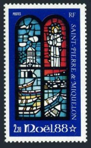 St Pierre & Miquelon 512, MNH. Michel 568. Stained glass window, 1988. 