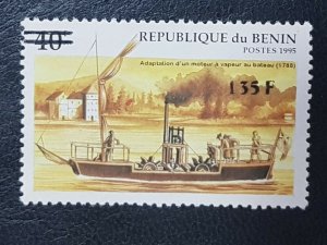 BENIN 2000 1232 135F 200€ SHIP MOTEUR VAPEUR BATEAU BOAT OVERPRINT SURCHARGE MNH