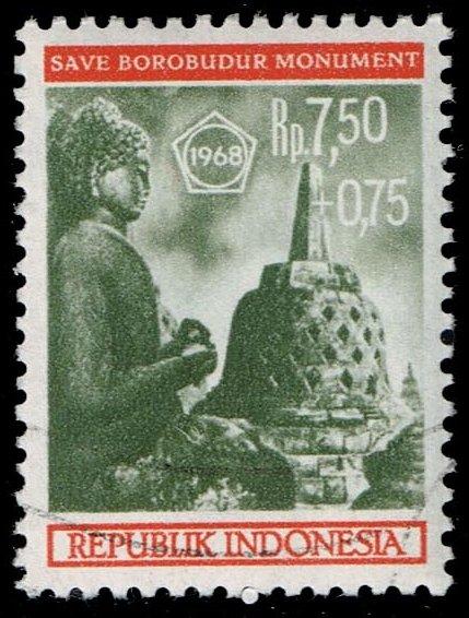 Indonesia #214 Borobudur Temple; Used (0.30)