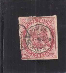 1858, France: Telegraph, Sc #1, Used, Imperf (37788)
