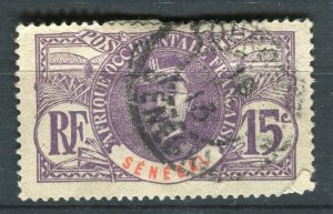 FRENCH COLONIES: SENEGAL 1906 Faidherbe/Palms issue used 15c. fair Postmark