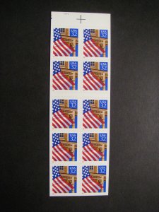 Scott 2921a, 32c Flag over Porch, UNFOLDED #22221, Pos 25, MNH Booklet Beauty