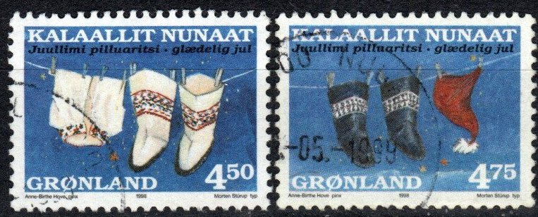 Greenland #342-3  F-VF Used CV $4.50 (X5252)