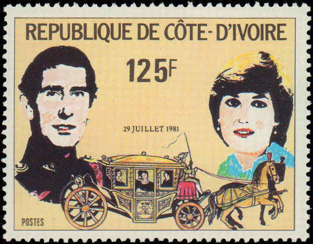 1981 Ivory Coast #593-595, Complete Set(3), Never Hinged