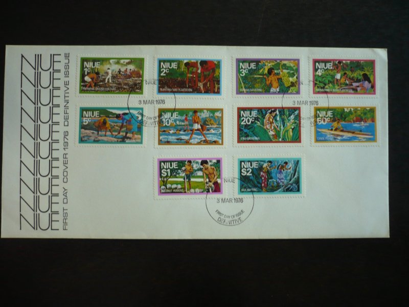 Stamps - Niue - Scott# 179-188 - First Day Cover