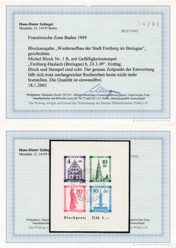 GERMANY 5NB8B    USED  WITH CERTIFICATE
