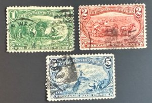 Scott#: 285, 286, 288 1898 Trans-Mississippi Exposition Scott Used F/VF - Lot 3