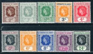 Leeward Islands; 1954: Sc. # 133-142; **/MNH Short Set