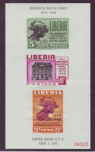 Z329 JLstamps 1950 liberia s/s mnh #c67a upu