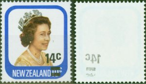 New Zealand 1979 14c on 10c SG1202Var 'Surcharge Offset' V.F MNH